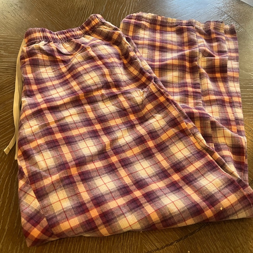 Life Is Good Purple and Pink Plaid Lounge Pants